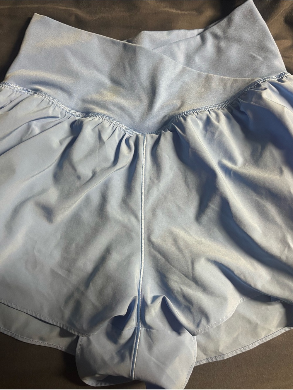 American Eagle Outfitters Light Blue High-Waist Athletic Skort